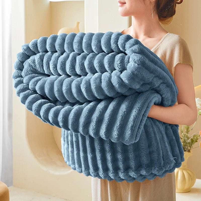 Bohemian Fuzzy Blanket Suitable for - Cozy Throw - Super Soft Thick Bedspread with Warm Multicolor Geometric Patterns, Machine Washable Bedding for Couch, Bed, Dorm - Thick Warm Suitable for Home Gift for &