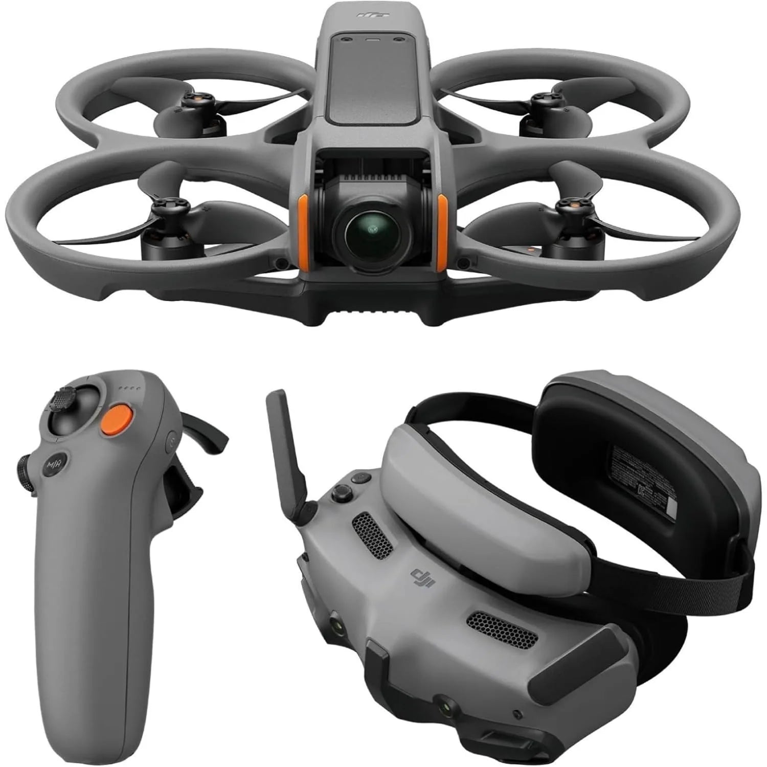 DJI Avata 2 Fly More Combo (1 Battery), FPV Drones with Camera for Adults 4K, Immersive Experience, Built-in Propeller Guard, Easy Flip/Roll, FAA Remote ID Compliant, POV Content Drone, Black