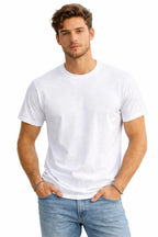 3-Pack Men's Classic Short Sleeve Crew Neck 100% Cotton Undershirts (S to 3XL)