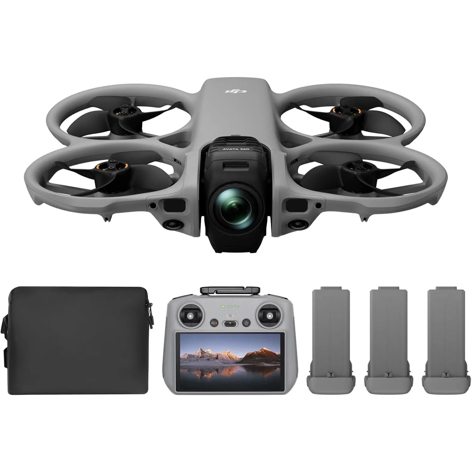 DJI Avata 360 Fly More Combo (RC 2), 360° Drone With 1-Inch 8K 360° Imaging for FPV & Aerial Filming, 360° Camera Drone With Propeller Guard. Includes RC 2 for Precise Control and Three Batteries