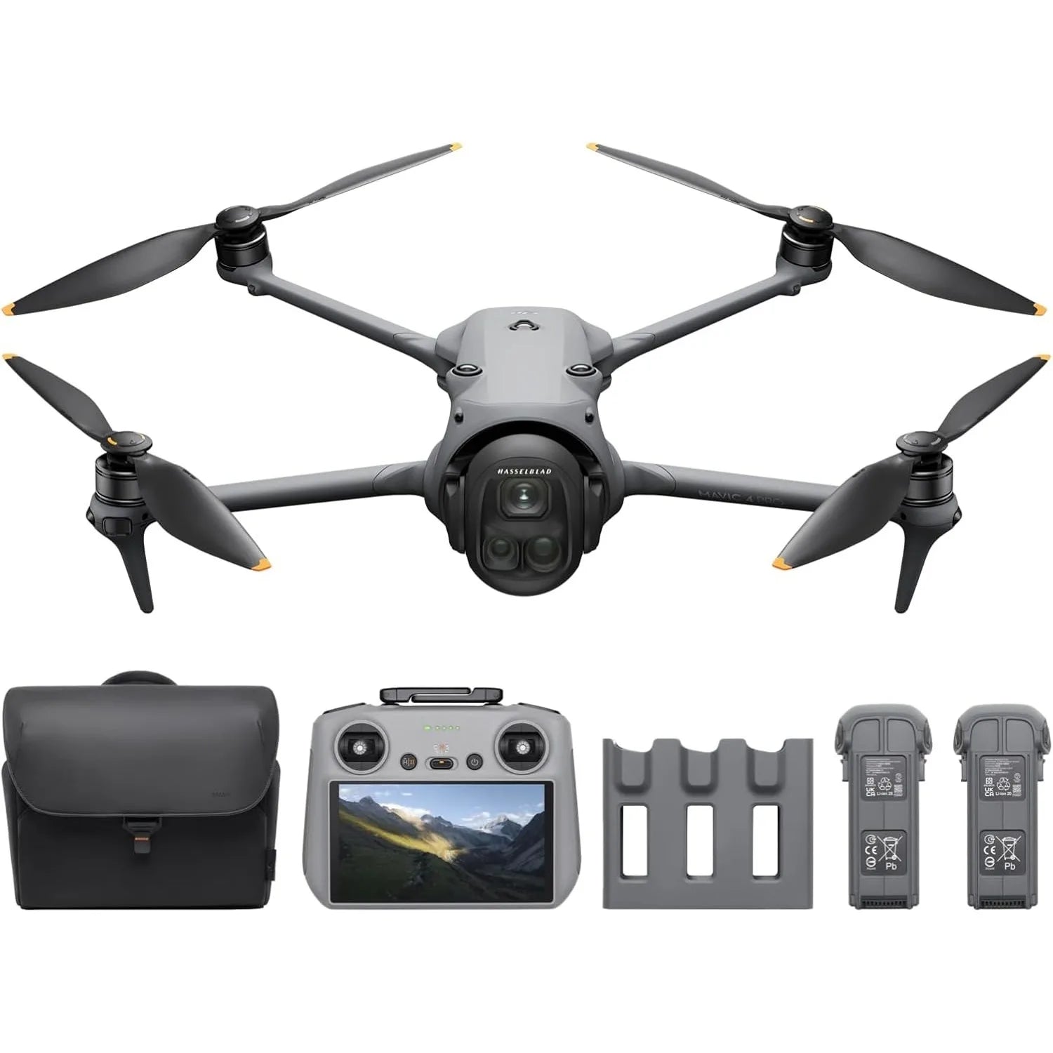 DJI Mavic 4 Pro Fly More Combo( RC 2), Flagship Tri-Camera Drone with 100MP 4/3 CMOS Hasselblad Camera, for Professionals, 30km/18.6mi Video Transmission, 51-Min Max Flight Time