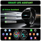 2026 Smart Watch Bluetooth Call 1.38" Full Touch Screen Fitness Tracker 100+ Sport Modes Heart Rate Sleep Monitor Waterproof Smartwatch for Men Women Android iOS