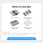 DJI Neo 2 Fly More Combo (Drone Only), 4K Drone With Camera, Foldable Mini Drone with Obstacle Avoidance, Palm Landing, Gesture Control, ActiveTrack Follow, 3 Batteries