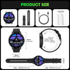 2026 Smart Watch Bluetooth Call 1.38" Full Touch Screen Fitness Tracker 100+ Sport Modes Heart Rate Sleep Monitor Waterproof Smartwatch for Men Women Android iOS
