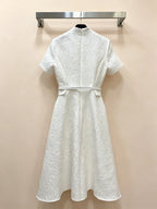 2026 New Style Womens White Waist Fitted Dress Size M L Gentle And Versatile Code 011
