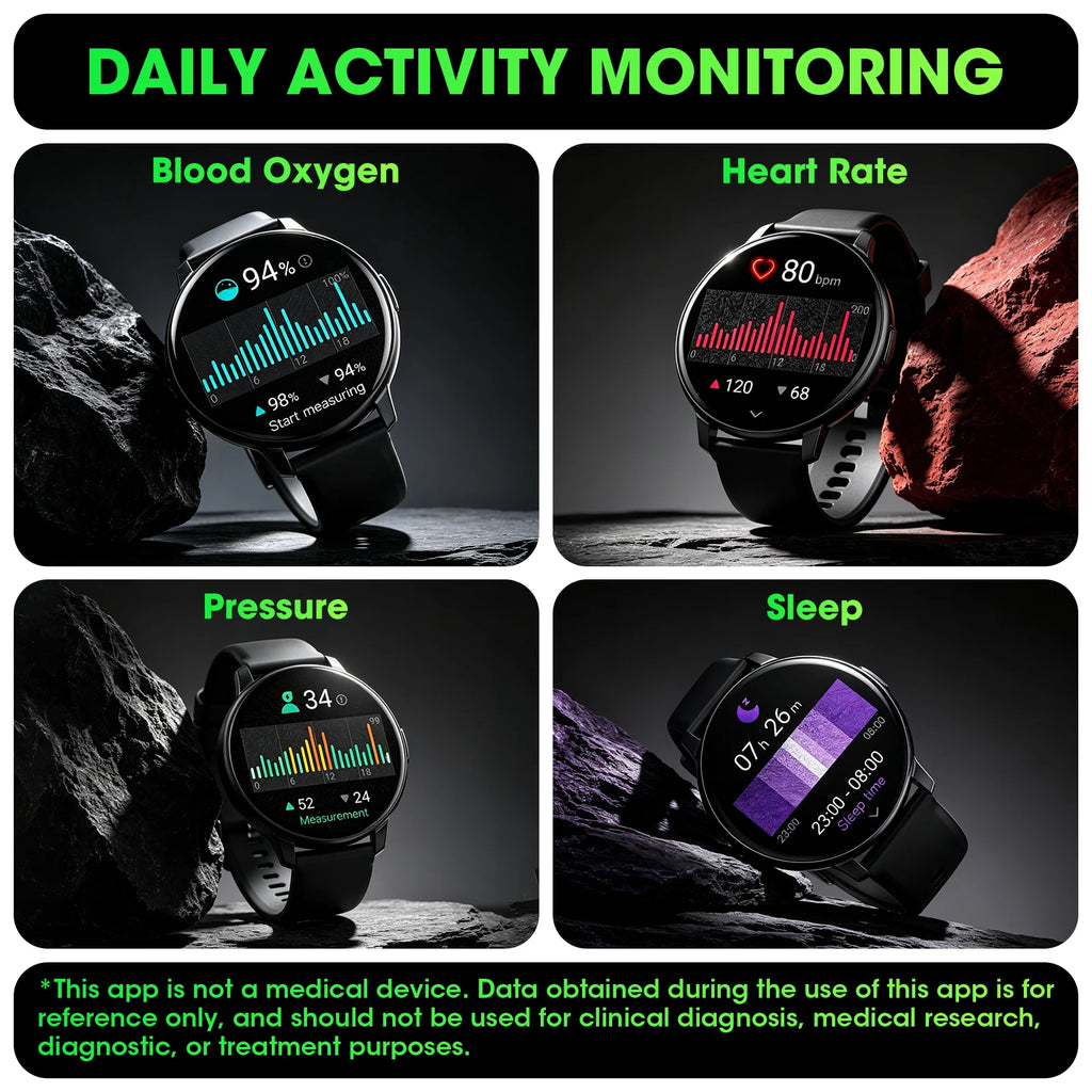 2026 Smart Watch Bluetooth Call 1.38" Full Touch Screen Fitness Tracker 100+ Sport Modes Heart Rate Sleep Monitor Waterproof Smartwatch for Men Women Android iOS