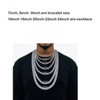 12mm Cuban Chains Necklace Hip Hop Heavy Link Chain Men's Fashion Jewelry