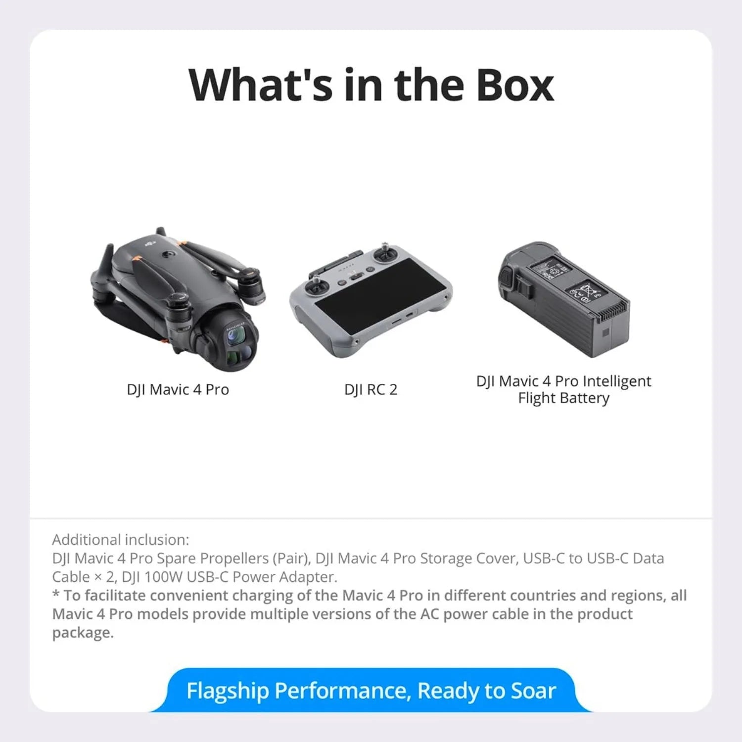 DJI Mavic 4 Pro Drone with DJI RC 2, Flagship Tri-Camera Drone with 100MP 4/3 CMOS Hasselblad Camera, for Professionals, 30km/18.6mi Video Transmission, 51-Min Max Flight Time