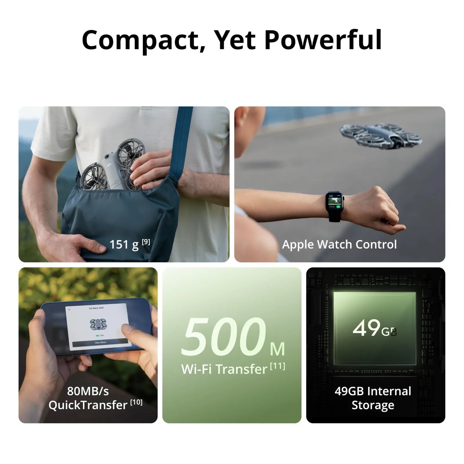 DJI Neo 2 Fly More Combo (Drone Only), 4K Drone With Camera, Foldable Mini Drone with Obstacle Avoidance, Palm Landing, Gesture Control, ActiveTrack Follow, 3 Batteries