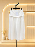 2026 Women Skirt High Waist Understated Fine Embroidery Airy Lightweight Wrinkle Texture Romantic Swing Long Skirt