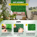 SucceBuy Artificial Plant Wall Decoration Boxwood Hedge Wall Panel Home Decor Fake Grass Backdrop Wall Privacy Hedge Screen