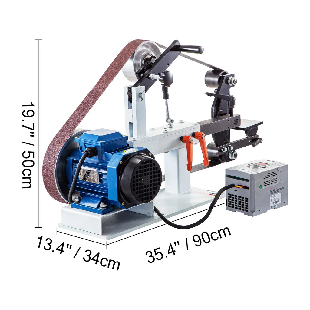SucceBuy 1.5KW Belt Grinder Machine 2 x 82in Variable/Constant Speed 3 Mode Electric Belt Sander for Tool Polishing Knife Making