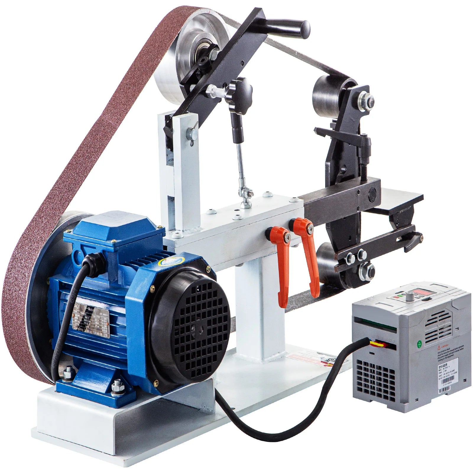 SucceBuy 1.5KW Belt Grinder Machine 2 x 82in Variable/Constant Speed 3 Mode Electric Belt Sander for Tool Polishing Knife Making