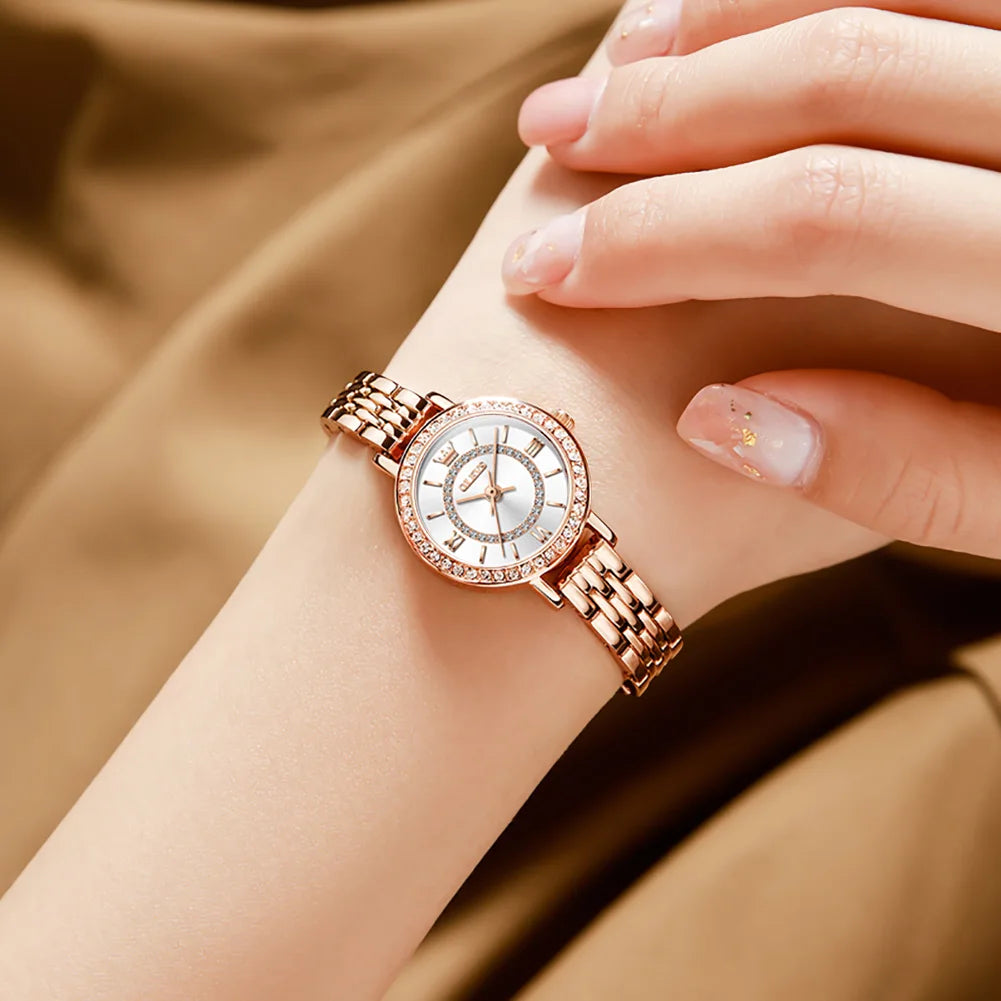 OLEVS Quartz Watches for Women Top Brand Waterproof Stainless Steel Ladies Watches Elegance Luxurious Casual Watch Women's Watch