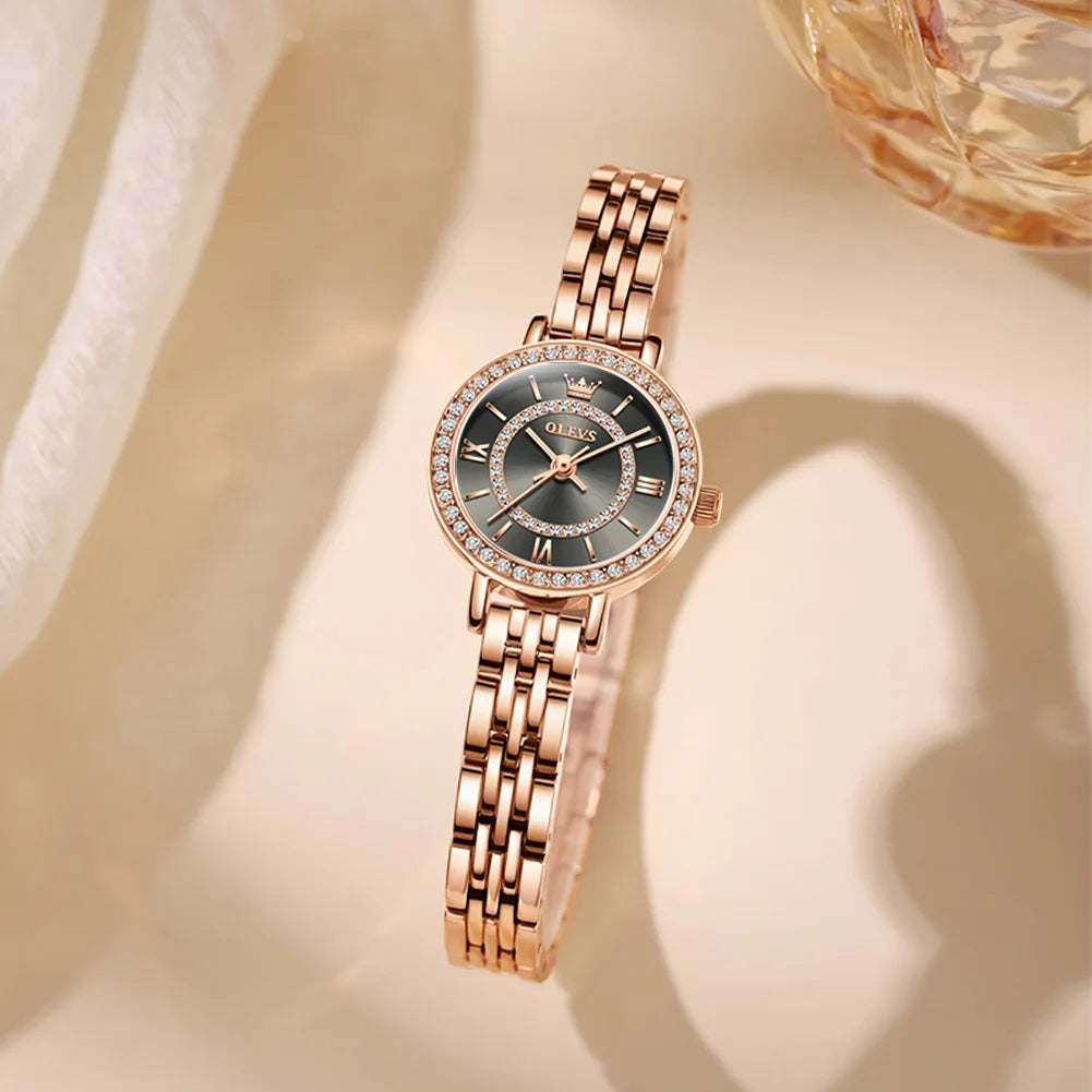 OLEVS Quartz Watches for Women Top Brand Waterproof Stainless Steel Ladies Watches Elegance Luxurious Casual Watch Women's Watch