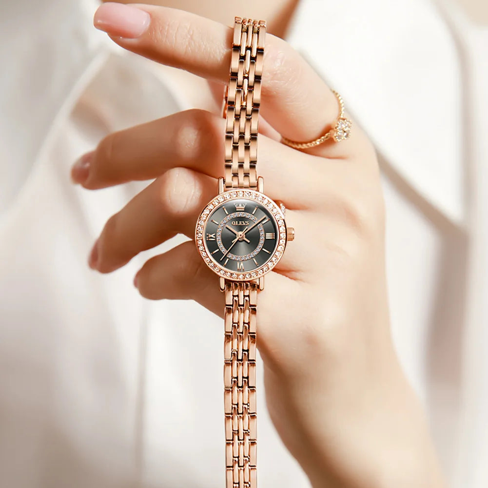 OLEVS Quartz Watches for Women Top Brand Waterproof Stainless Steel Ladies Watches Elegance Luxurious Casual Watch Women's Watch