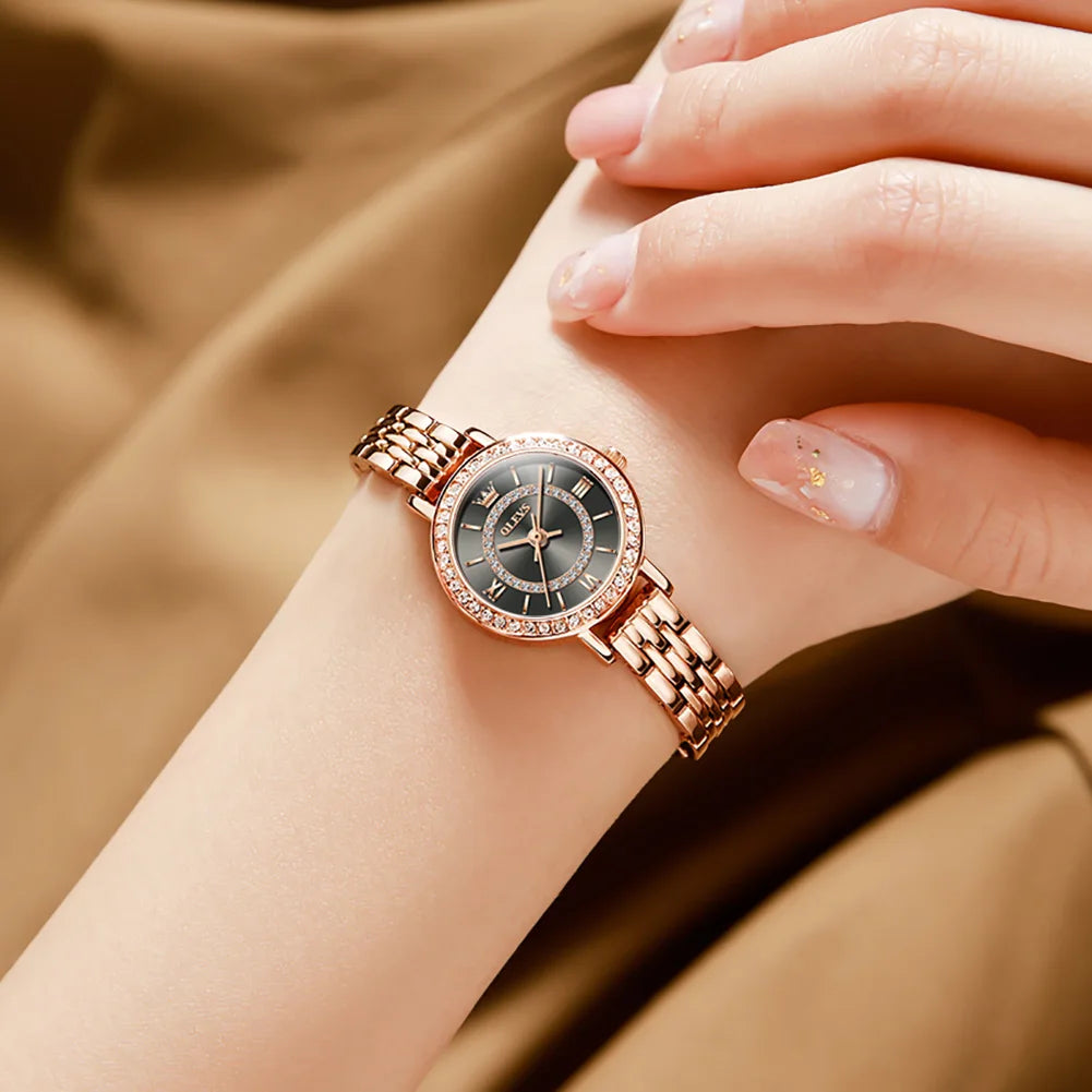 OLEVS Quartz Watches for Women Top Brand Waterproof Stainless Steel Ladies Watches Elegance Luxurious Casual Watch Women's Watch