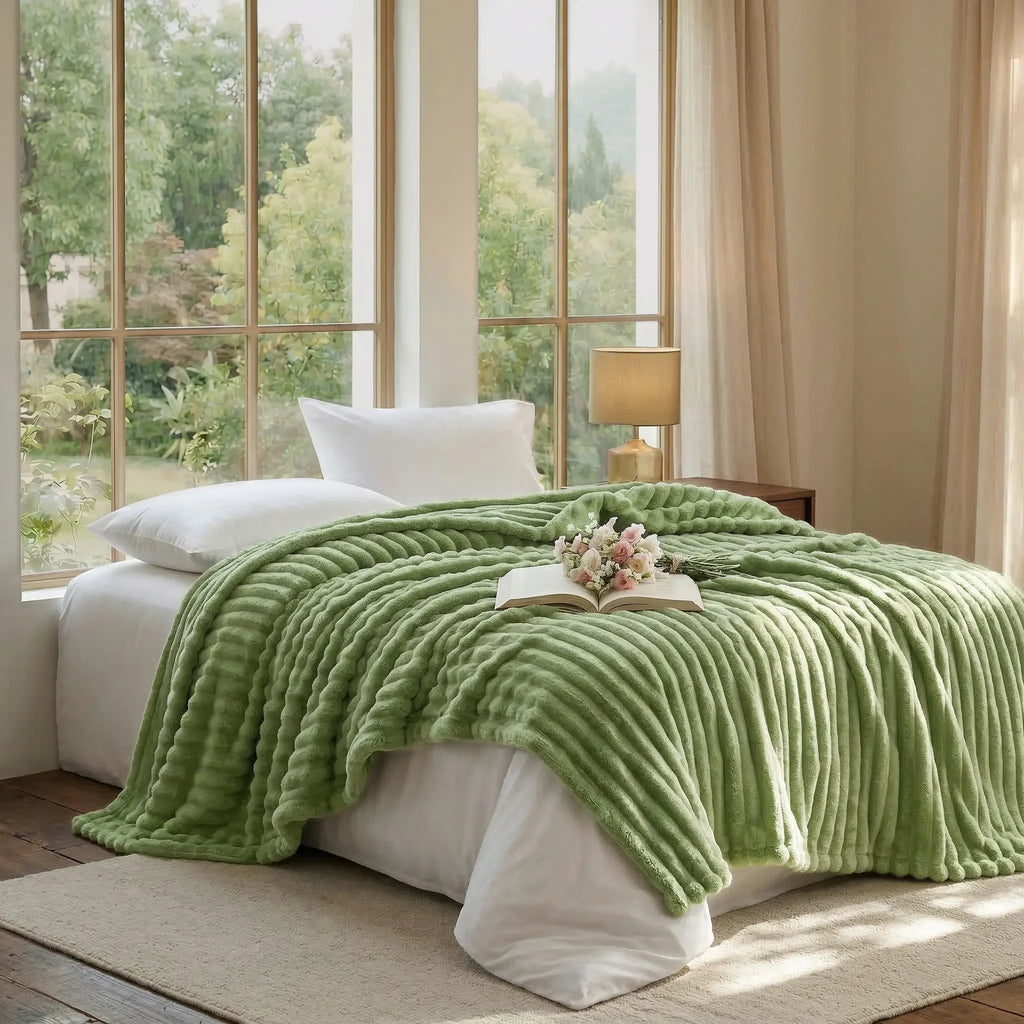 Summer Lightweight Blanket Queen Size - Cozy & Breathable Blankets for Bed,Couch,Travel,Office, Cooling Throw Blankets for Hot Sleepers & Night Sweat,Perfect Gift Ideal,Sage Green