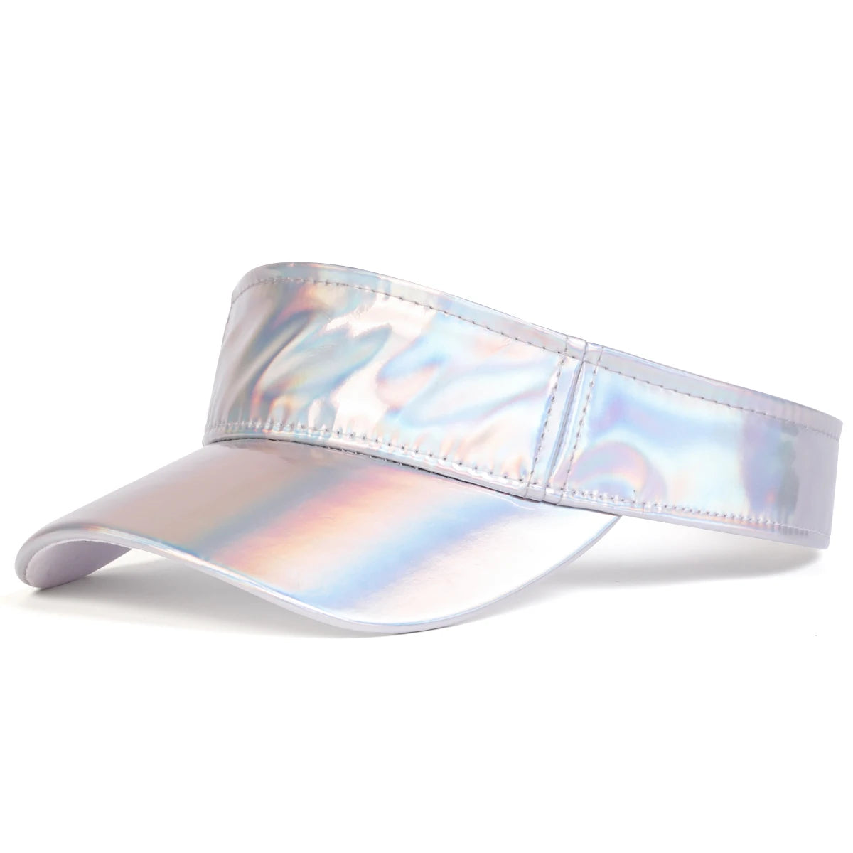 Unisex Laser Colorful PVC Empty Top Baseball Caps Spring Summer Outdoor Adjustable Casual Hats Sunscreen Hat Sports Cap