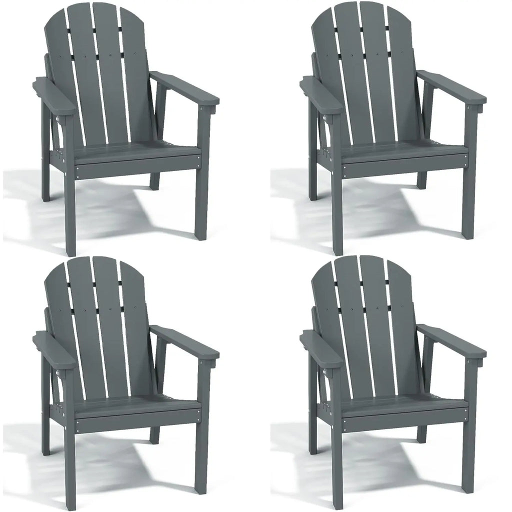 Adirondack Chair Set of 4, All Weather HDPE Fire Pit Chairs, Oversized Plastic Adirondack Chair for Outdoor,, Customized