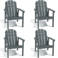 Adirondack Chair Set of 4, All Weather HDPE Fire Pit Chairs, Oversized Plastic Adirondack Chair for Outdoor,, Customized