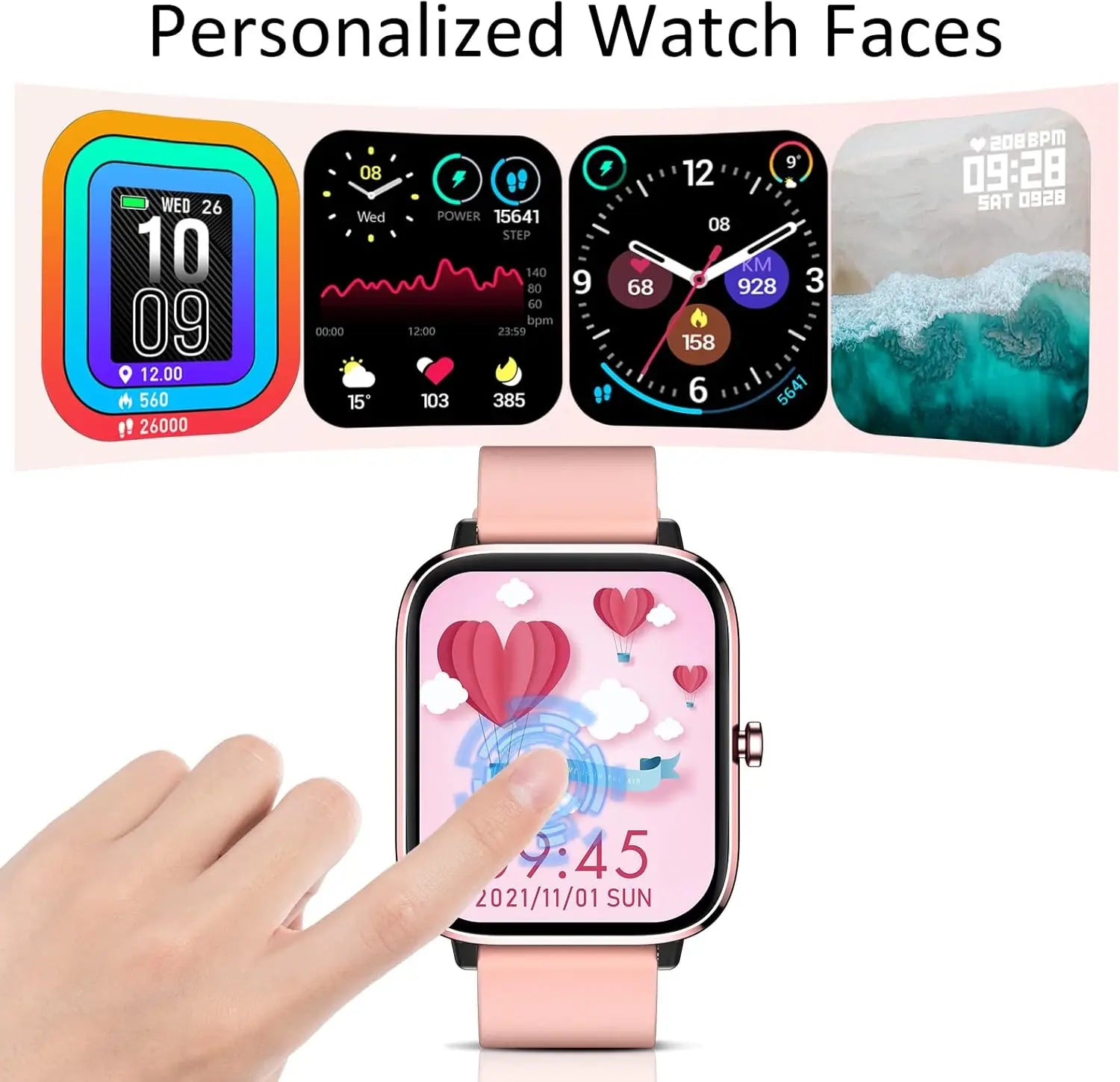 1.83" Full Touch Screen Smart Watch | Alexa, Wireless Call, 105+ Sports Modes, 24/7 Health & Sleep Tracker, Comfort Breathable Strap, Long Battery Life, Phone Finder & Remote Camera For Android & iPhone, Practical Gifts For H