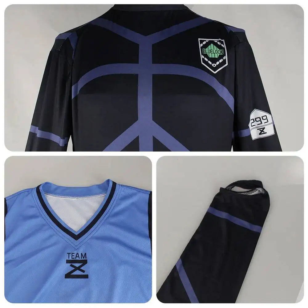 Blue Lock Cosplay Jersey No.11 Isagi Yoichi Bachira Meguru Chigiri Hyoma Kunigami Rensuke Football Uniform Costume