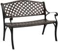 Outdoor Patio, Garden, Yard, Lawn, Entryway, Deck - Anti-Rust Cast Iron & Cast Aluminum Frame, Brown - Ideal for Outdoor Decor
