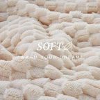 Fleece Throw Blanket for Couch or Bed - 3D Imitation Turtle Shell Jacquard Decorative Blankets - Cozy Soft Lightweight Fuzzy Fl