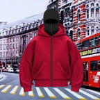 New Trendy Brand Sweatshirt Jacket for Spring & Autumn, Unisex Loose Fit Hoodie with Double Hood Design