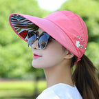 Fashion, Ladies, Summer Vacation, Wide Brim Foldable Sun Hat, UV Protection, Beach Sun Hat, Casual Hat