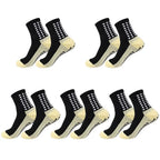1/5/10/20 Pairs Unisex Mid Calf Sports Socks Silicone Anti Slip Dots Football Basketball Yoga Athletic Socks For Men