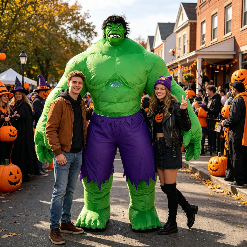 Green Mutant Inflatable Costume Mascot Parade Adult Character Cosplay Birthday Halloween Party Activity Set
