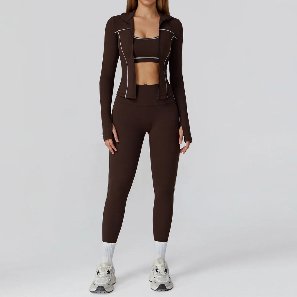 Yoga Clothes Set 2/3PCS Sportswear Gym Outfits Women Sports Set High Waist Leggings Fitness Suit Running Bra Workout Tracksuit