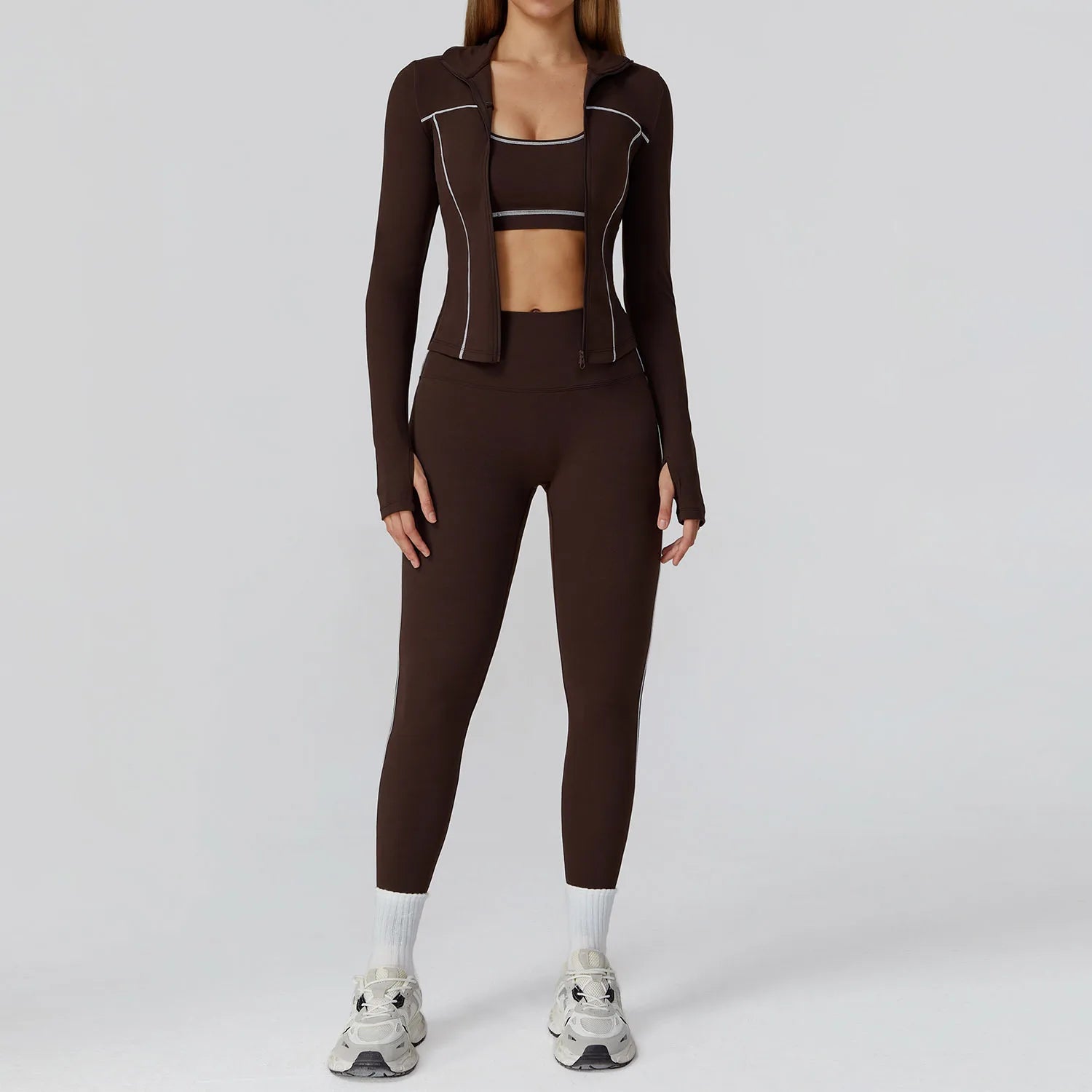 Yoga Clothes Set 2/3PCS Sportswear Gym Outfits Women Sports Set High Waist Leggings Fitness Suit Running Bra Workout Tracksuit