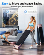 Foldable 6% Slope Under Desk Treadmills 2.5 HP Quiet Walking Pad Portable Remote Control LED Display 300LBS Exercise Walkingpad
