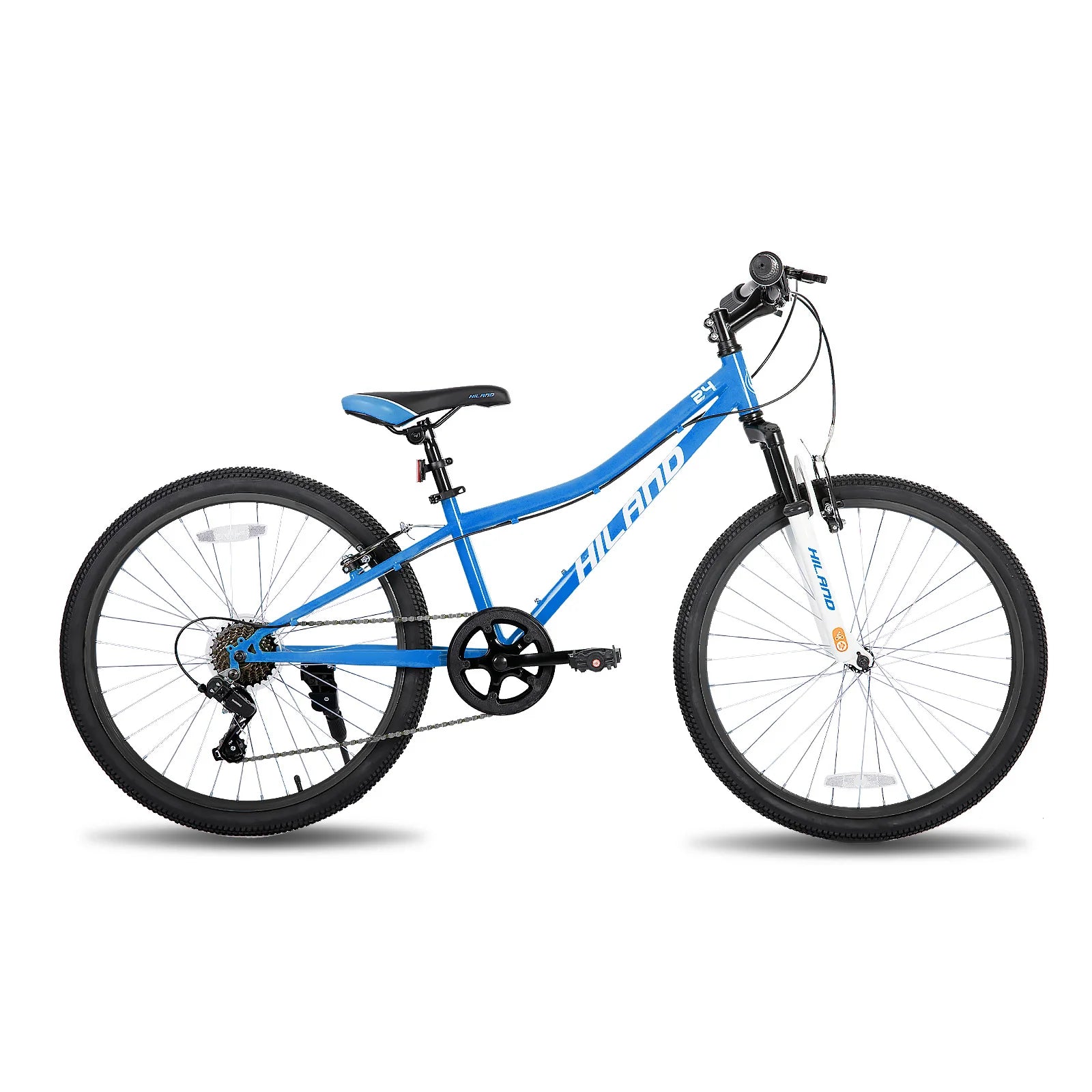 Hiland  24 Inch Mountain Bike for Kids Age 7,Front Suspension Fork Kids' Bicycles for Boys Girls Multiple Colors