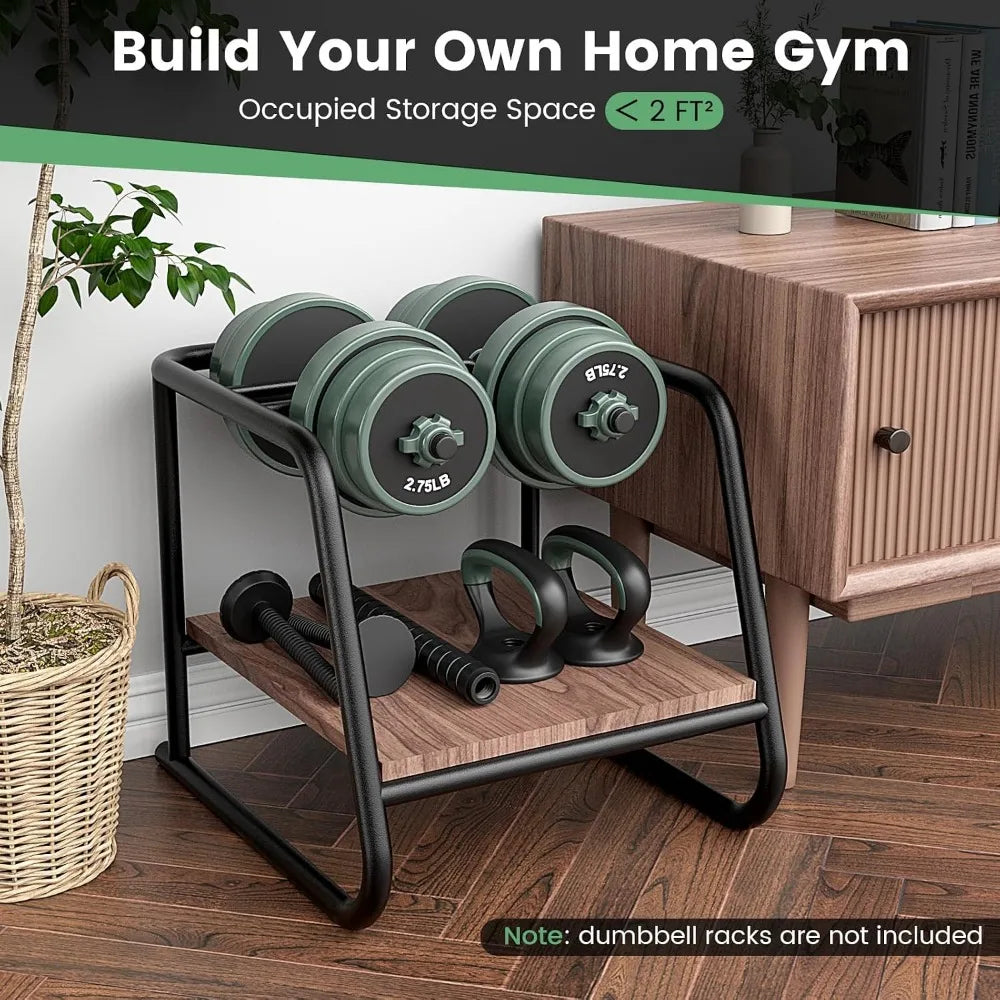 Adjustable 4-in-1 Free Weight Set: Dumbbells, Barbells, Kettlebells, Push-up Stands for Home Gym Workout
