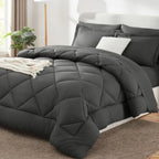 Comforter Set - Bed in a Bag Size 7 Pieces, Luxury Soft Bed Set for All Seasons, Bedding Set with Comforter, Sheets, Pillowcase