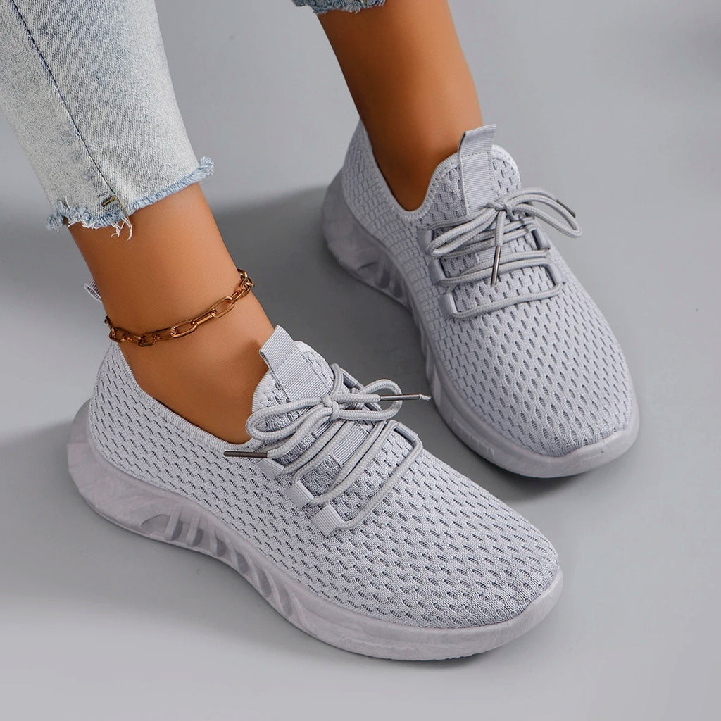 Women's Breathable Mesh Flat Shoes Casual Sports Sneakers Summer Walking Shoes Clearance Free Shipping