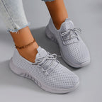 Women's Breathable Mesh Flat Shoes Casual Sports Sneakers Summer Walking Shoes Clearance Free Shipping