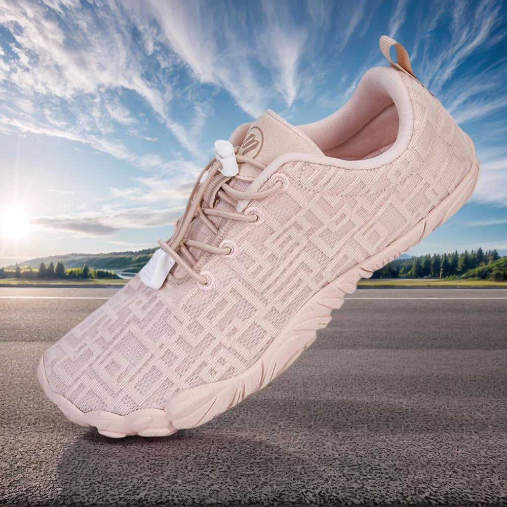 Unisex Water Shoes Barefoot Beach Shoes Breathable Gym Sneakers for Water Sports (Apricot 39)