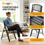 Bamboo Folding Chairs 1/2/4 Pack Foldable Dining Wood Chairs for Outdoor Indoor Garden Patio Lawn Porch Wedding, Customized