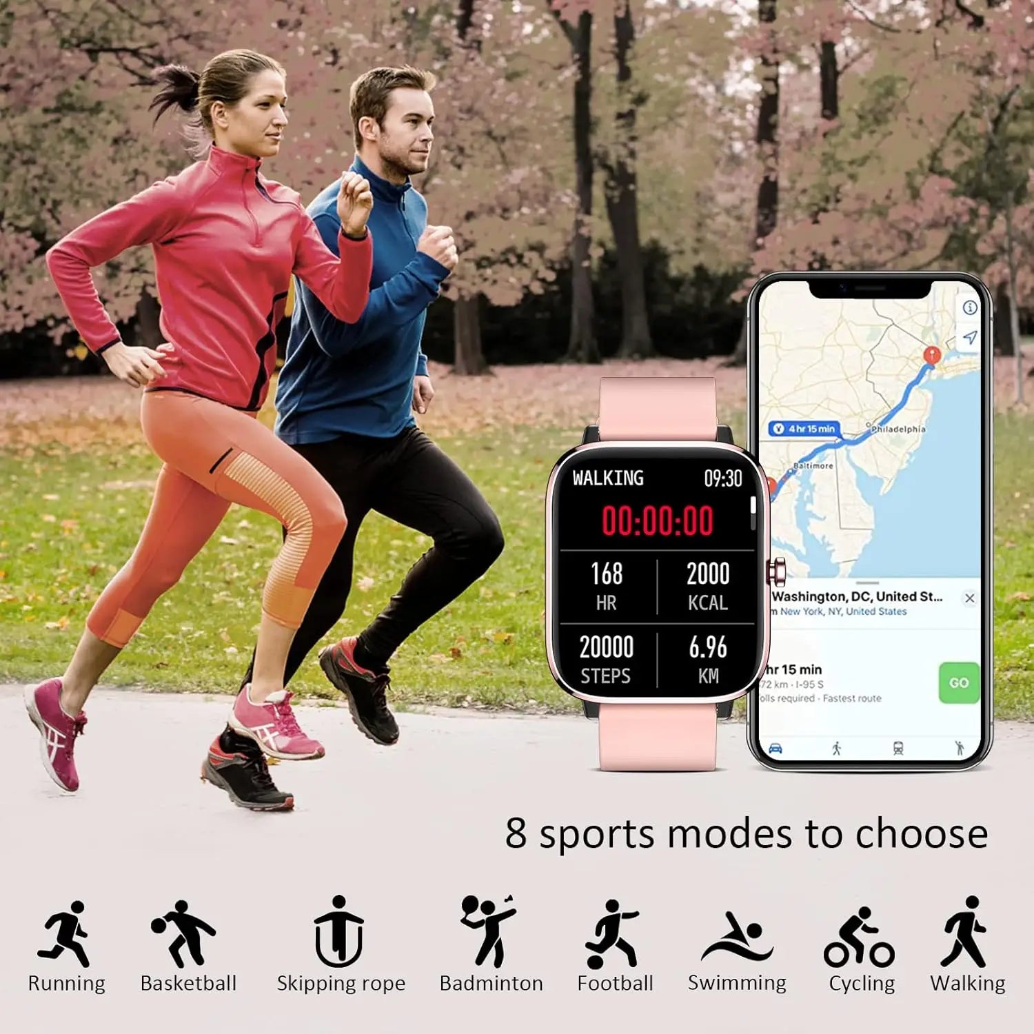 Smart Watch for Men Women, Fitness Tracker (Answer/Make Call), 1000 mAh Battery, 120+ Sport Modes, Step Counter/Sleep Monitor Fitness Watch, Smartwatch for Android/iPhone