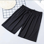 Running Shorts Summer Men Casual Solid Drawstring Short Pants Smooth Polyester Breathable Light Surfing Seaside Resort Swim Sports Pants