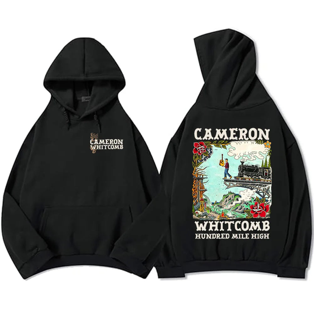 CAMERON WHITCOMB Logo Hoodies Fleece Long Sleeve Hooded Sweatshirt Graphic Merch Unisex Streetwear Loose Casual Men/Women Hoodie