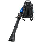 Leaf Blower Gas Powered Backpack Leaf Blower 4-Stroke Snow Blower for Lawn Care Yard Dust Debris (Blue)
