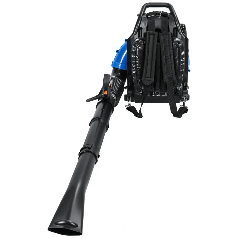 Leaf Blower Gas Powered Backpack Leaf Blower 4-Stroke Snow Blower for Lawn Care Yard Dust Debris (Blue)