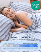 Double Sided Cooling Throw Blanket for Hot Sleepers, Lightweight Breathable Summer Bed Blanket, Couch Blanket, 50x70