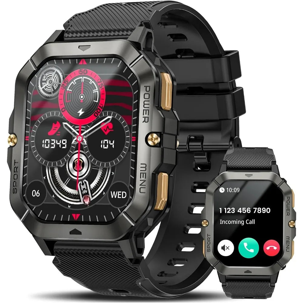 Call & Fitness Tracking Watches for Men, Compatible with Android/iPhone, Waterproof & Health/Sports Features